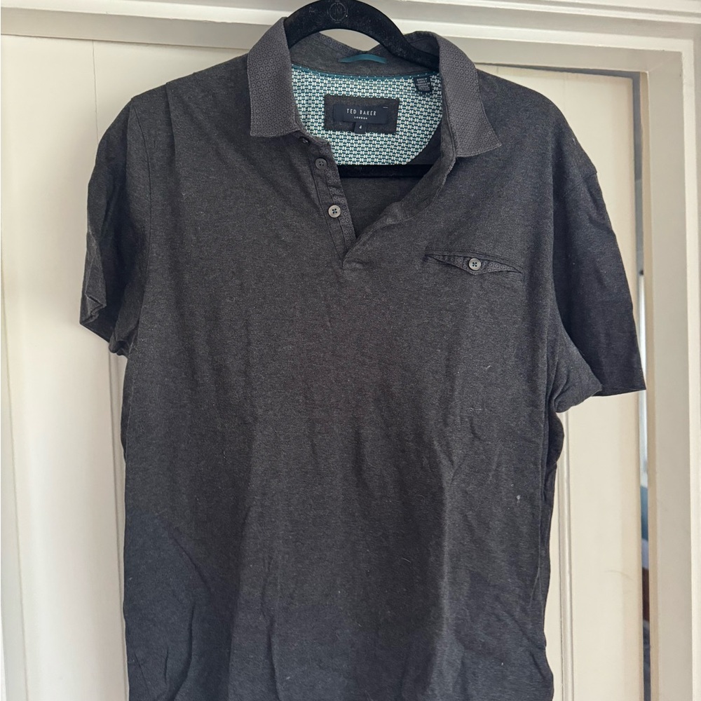 Ted Baker Men's Dark Gray Polo Shirt